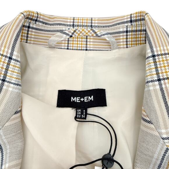 ME+EM Statement Check Boyfriend Blazer UK6|US2 - Picture 9 of 15
